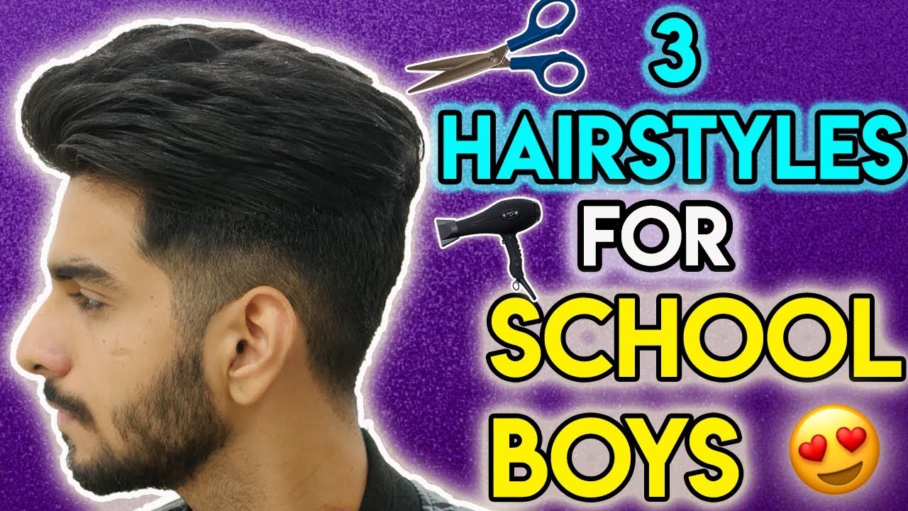 3 SIMPLE HAIRSTYLES jo SCHOOL mein ALLOWED hai! Best hairstyles for school boys in india