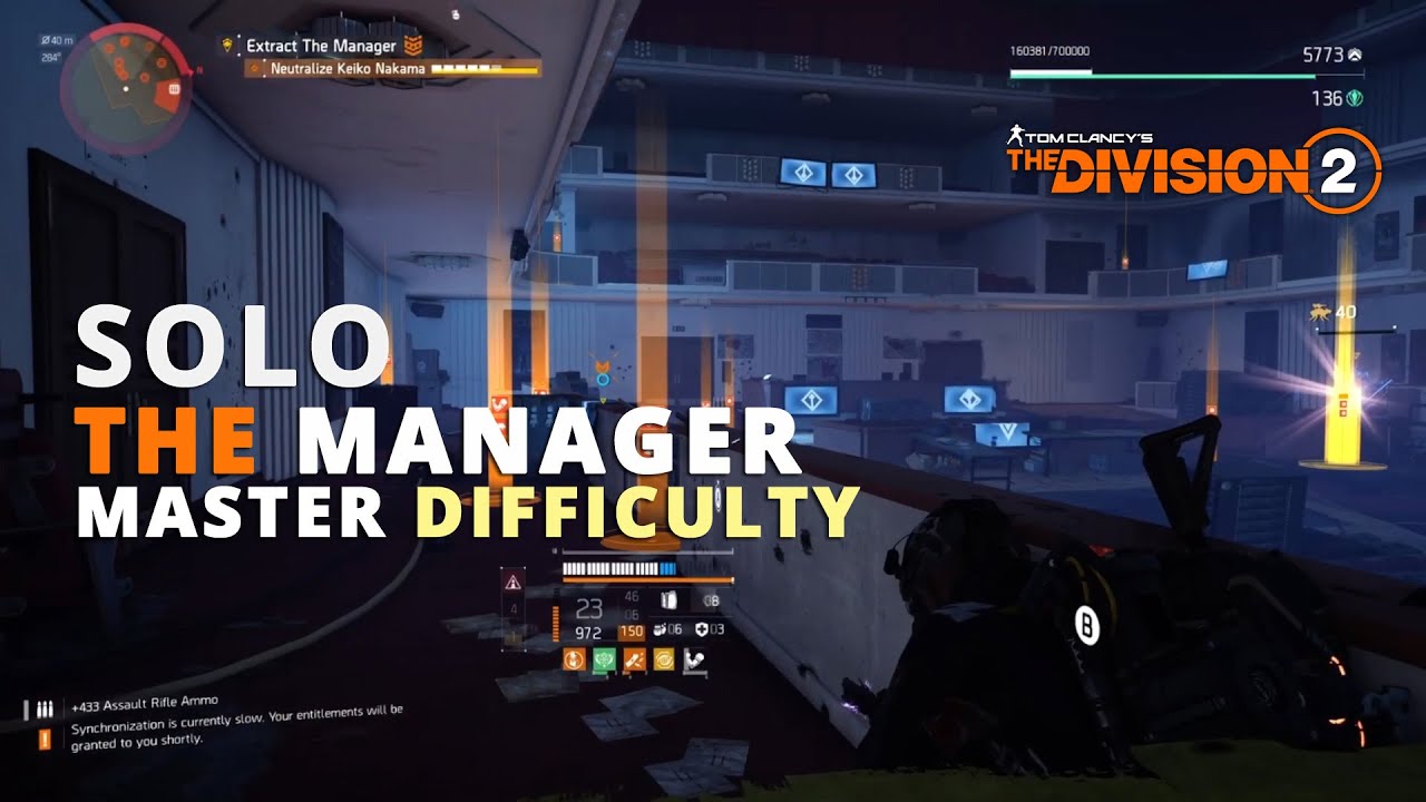 The Division 2 - Solo The Manager Master gameplay  | Tinkerer Mask | Solo RUN #TheDivision2