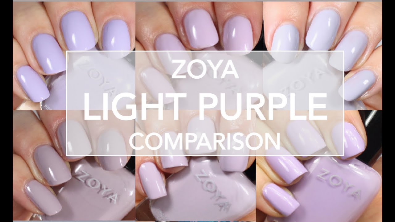 Zoya Light Purple Comparison // Megan, Kendall, Birch, Abby, Marley, Heather