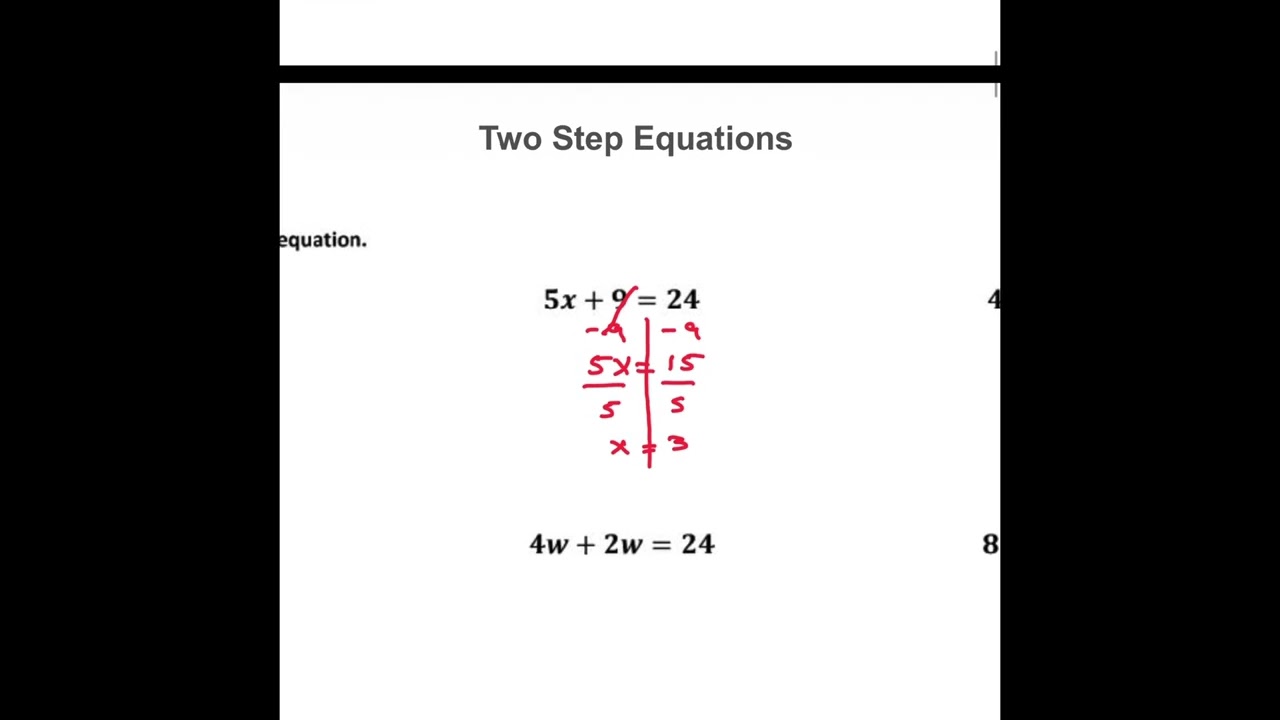 Math 8 - Unit 4 Topic 1 - Day 1 - Solving Equations - Review of Inverse Operations