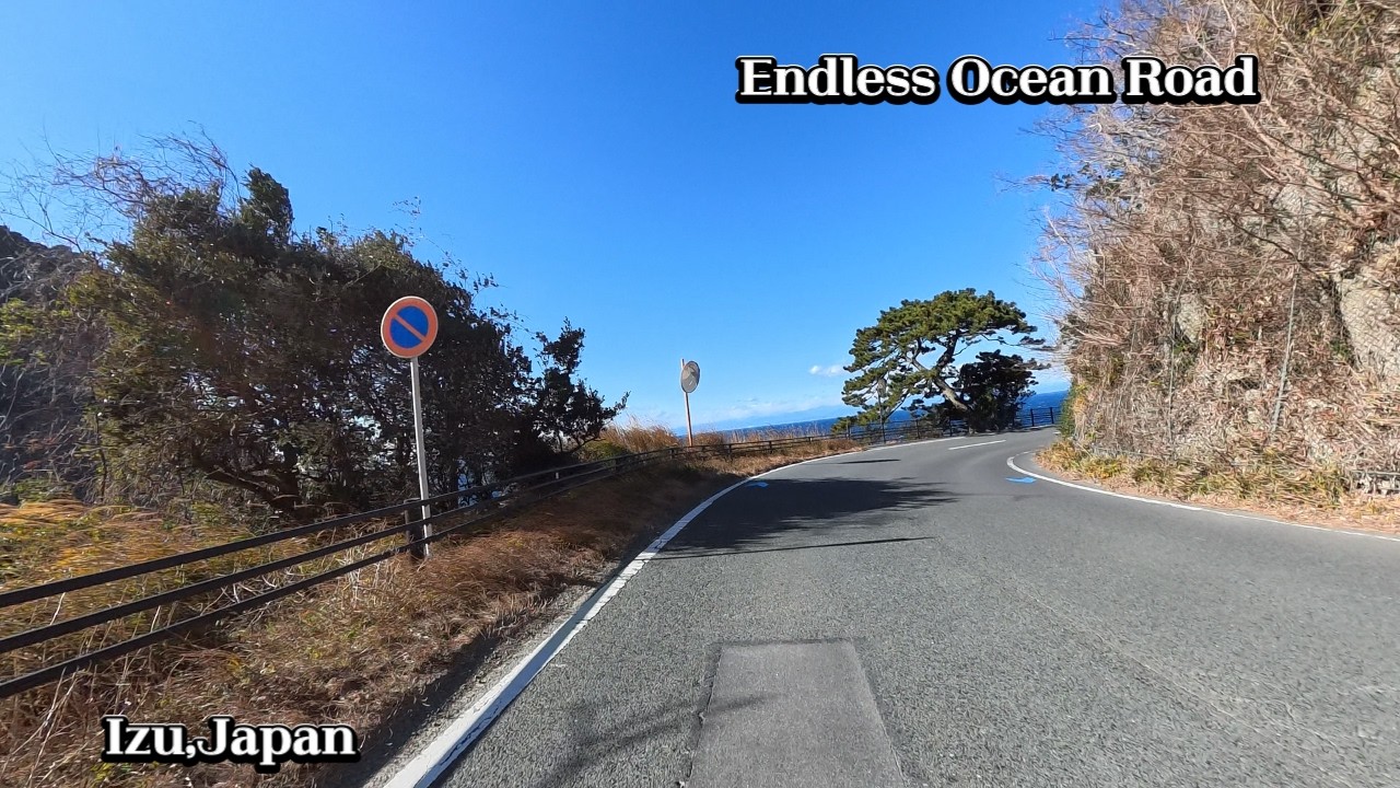4K Endless Ocean Road | Scenic Coastal Motorcycle Ride in Izu, Japan/雲見～松崎