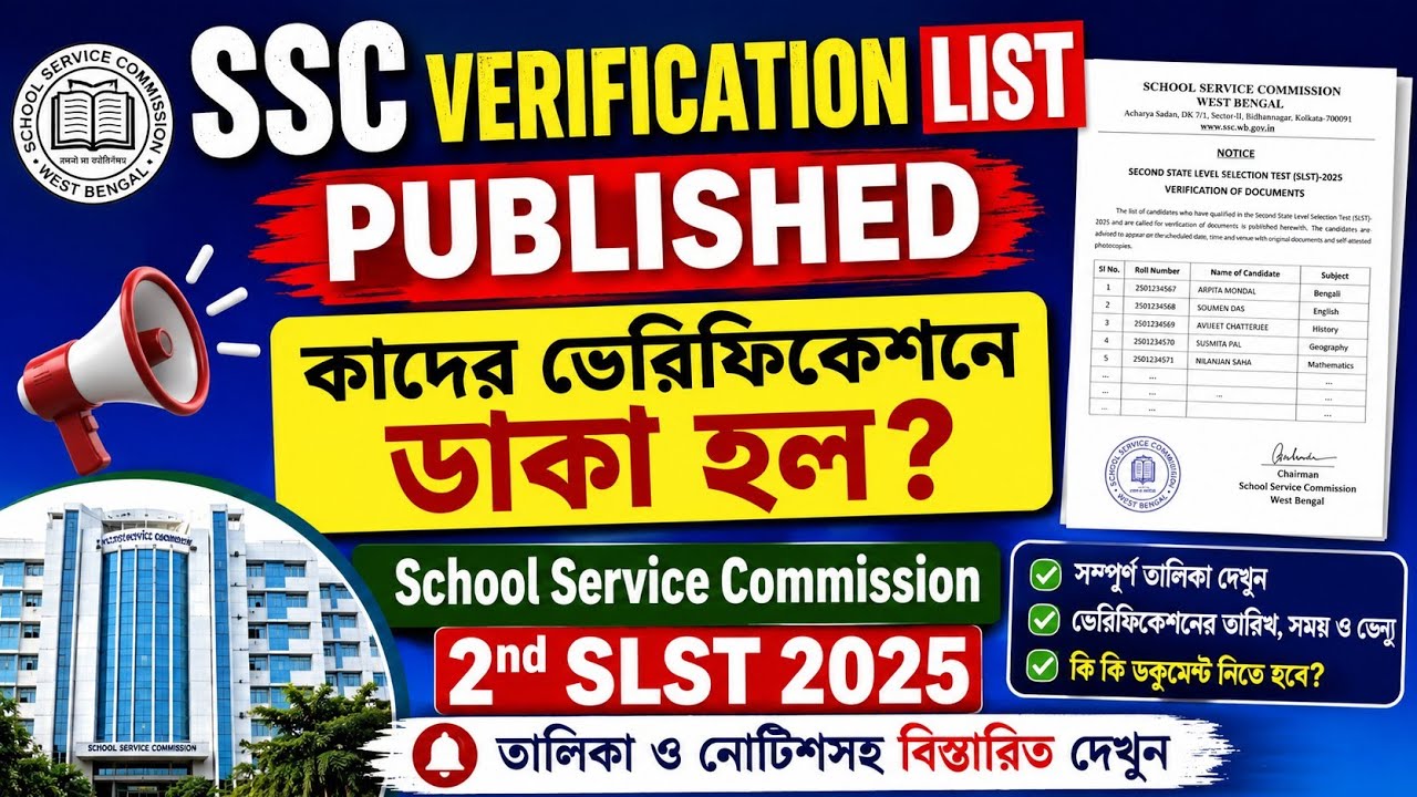 SSC 2nd SLST Verification Notice দিল,নোটিশ ও নামের তালিকাসহ || SSC 2nd SLST 2025 || SSC Case Update