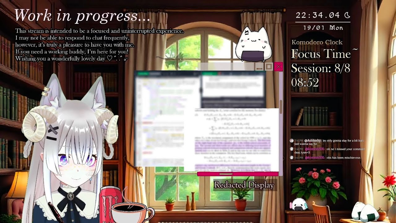 [Work Stream] Night time stream till work is done...🌙【 Komeini | REALITY EN 】