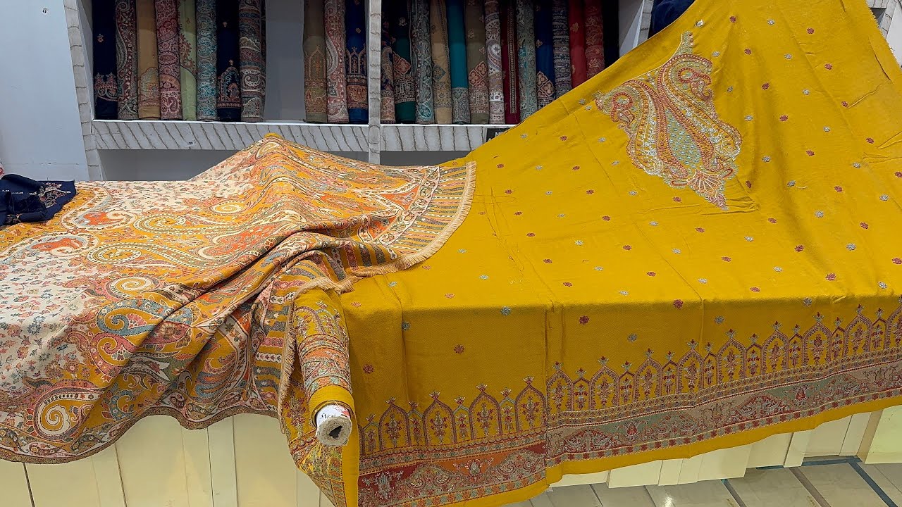 Kalmkar Embroided Patch work Kashmiri suits | Kani Suits | wool Suits | Pure Pashmina Embroided Suit
