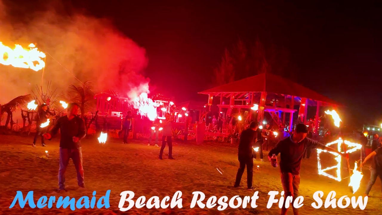 Mermaid Beach Resort Fire Show I New Year Party 2025 I Real time events