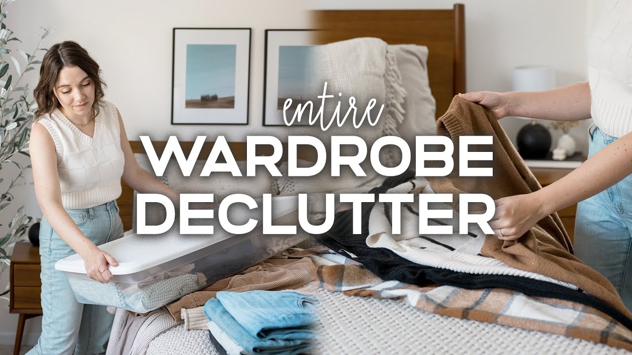 DECLUTTERING + ORGANIZING My Entire Wardrobe | HUGE Declutter & Getting Out My Autumn Clothes 🍂