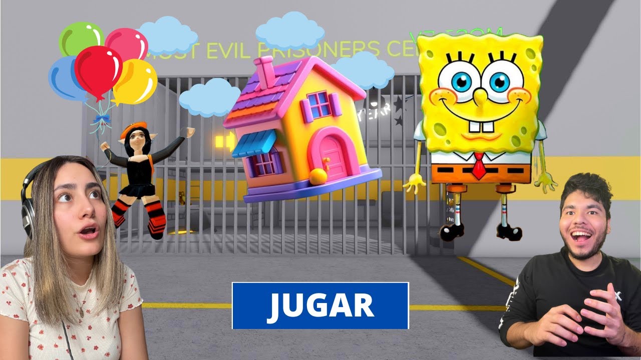 Hice Volar mi Casa y Escapando de Bob esponja en Roblox! | Leamsito y Andiesita
