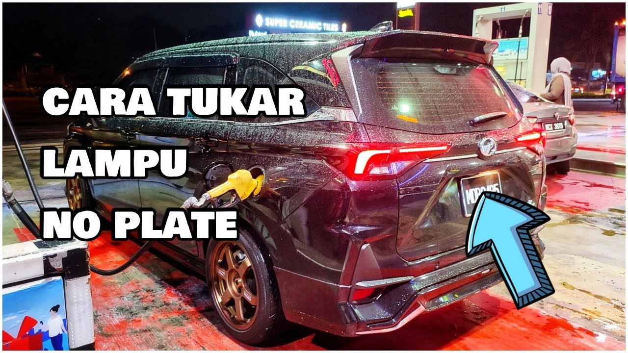 Cara mudah tukar lampu nombor plate belakang alza 2022.guna LED !!