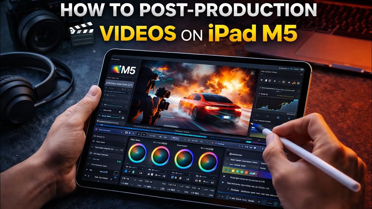How to postproduction picture on Apple iPad M5 Tablet - Post production videos on iPad Pro 2025 DIY