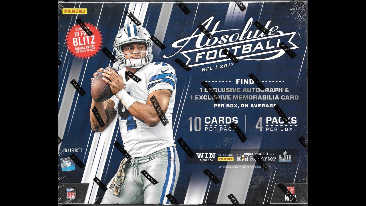 2017 Panini Absolute Football Premium Retail Box Break / Steelers Box