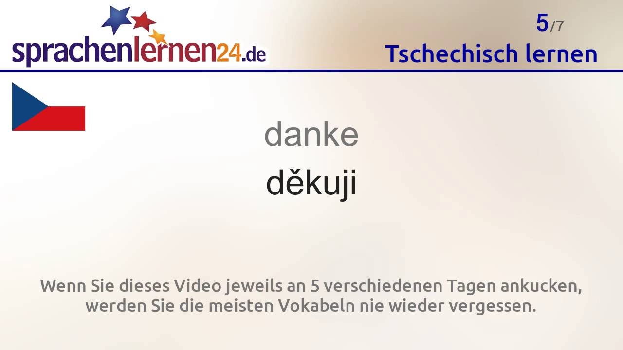 Tschechisch lernen (kostenloses Sprachkurs-Video)