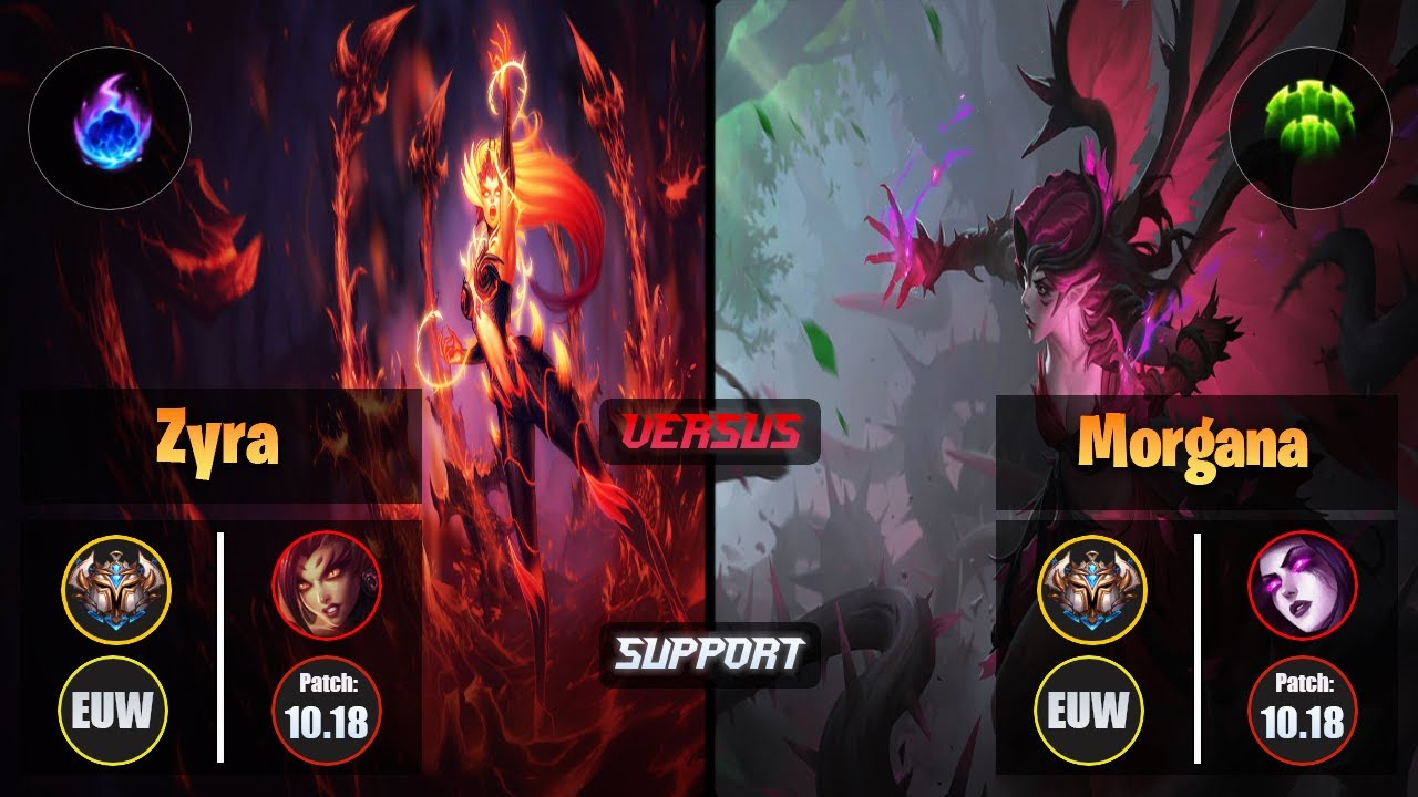 Challenger ZYRA [Arcane Comet] (Support) VS  MORGANA - Challenger EUW Patch 10.18