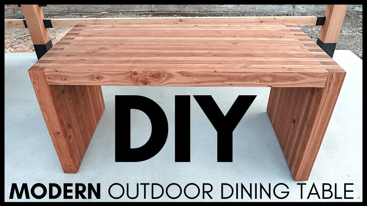 DIY Modern Outdoor Dining Table