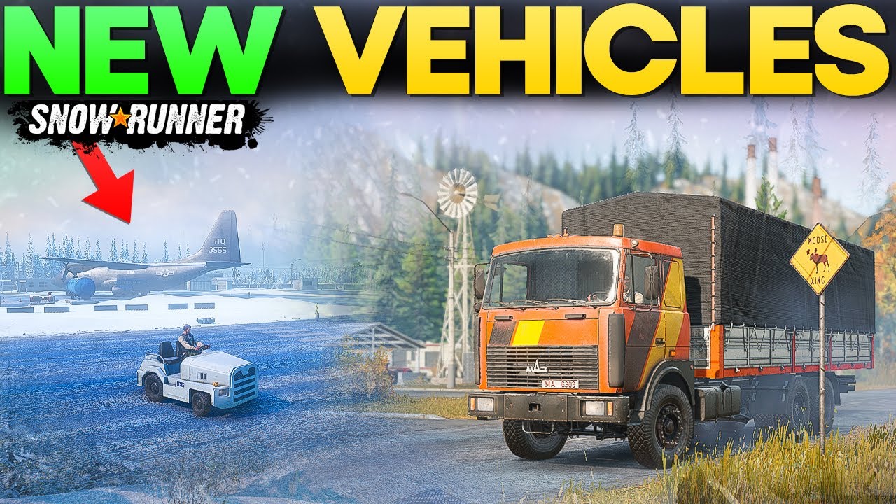 New Vehicles ANK Baggage Tractor and Super MAZ pack in SnowRunner