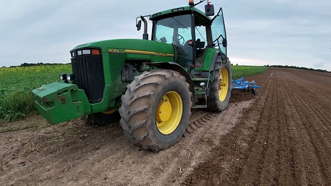 siew pszenicy 2022 na górach john deere 8200 i 6930, lemken i horsch [sound]