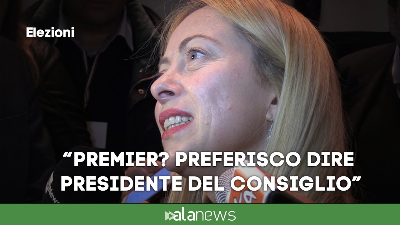 Meloni: &ldquo;Premier? Preferisco dire Presidente del Consiglio&rdquo;