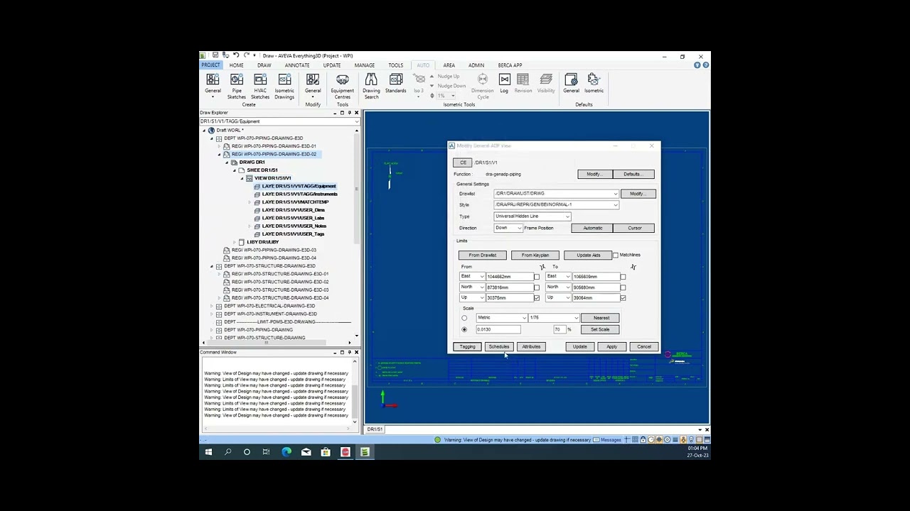 BISMILLAH : AUTO DRAWING PRODUCTION (ADP) IN AVEVA E3D