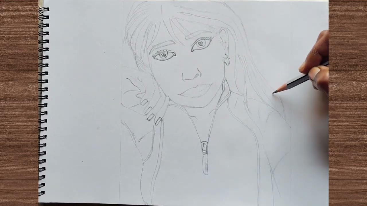 How to draw the girl pencil sketch | pencil sketch | beautiful women sketch | easy drawing steps 