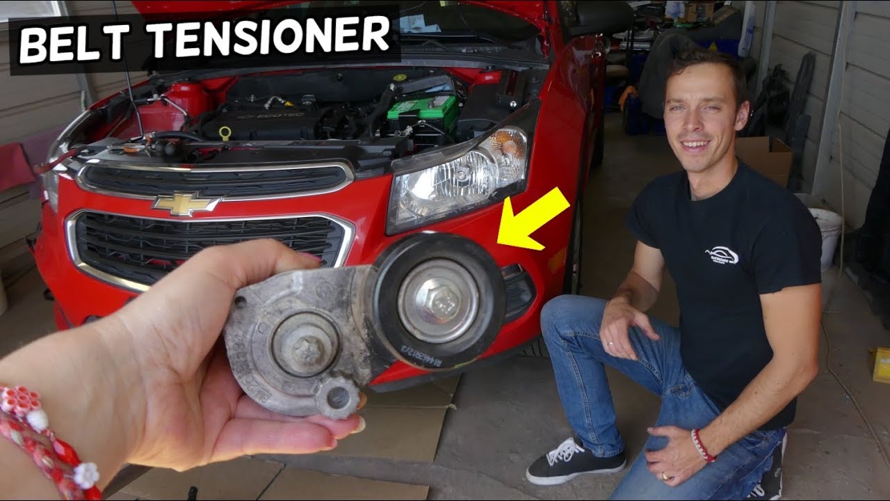 CHEVROLET CRUZE SERPENTINE BELT TENSIONER REPLACEMENT. CHEVY SONIC BELT TENSIONER