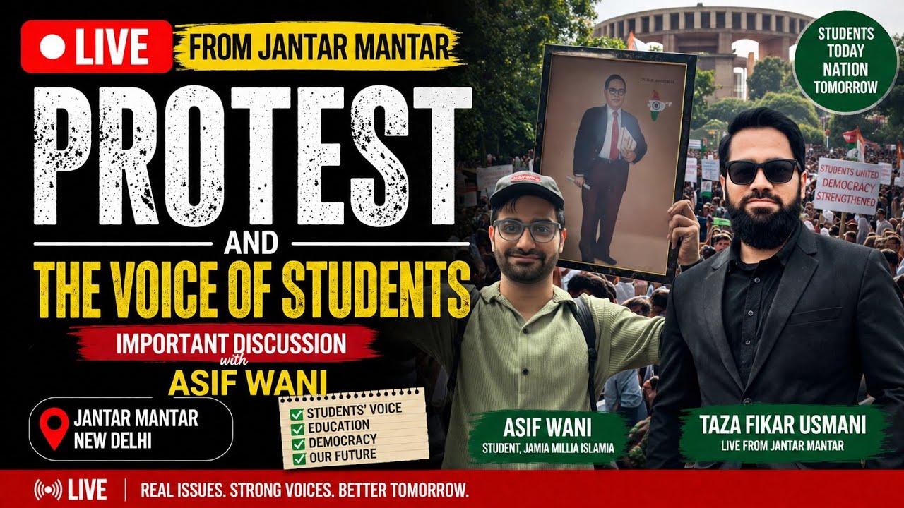 Jantar Mantar Protest LIVE | Exclusive Discussion with Asif wani, Jamia Millia Islamia Student