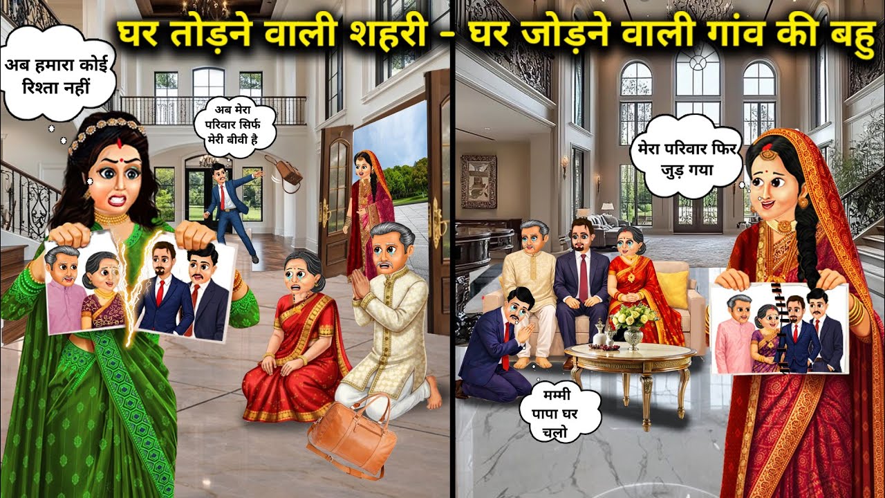 घर तोड़ने वाली शहरी-घर जोड़ने वाली गांव की बहु|Urban Home Breaker-Village Daughter-In-Law Unite Home