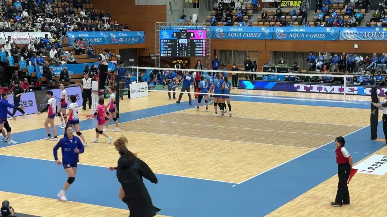 SVリーグ、2/21、1ゲーム、3セット,黒部アクアフェアリーズ VS PFU石川