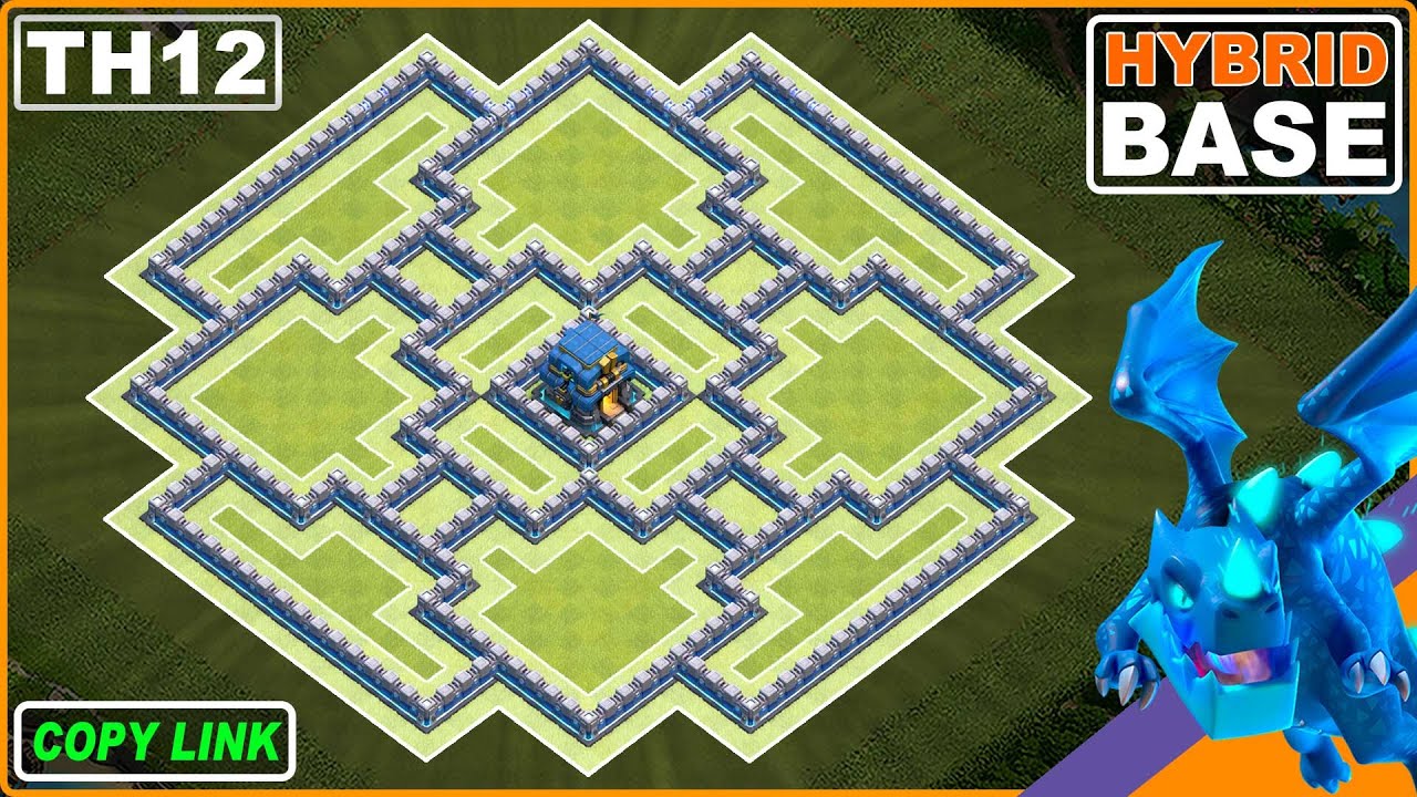 NEW! TH12 Hybrid Base 2025 COPY LINK - Clash of Clans