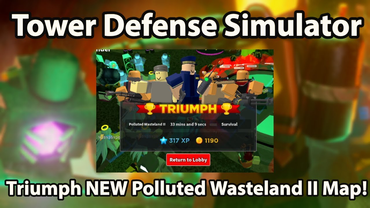 How to Triumph Polluted Wasteland in TDS? (Full Gameplay!) [Tower Defense Simulator]