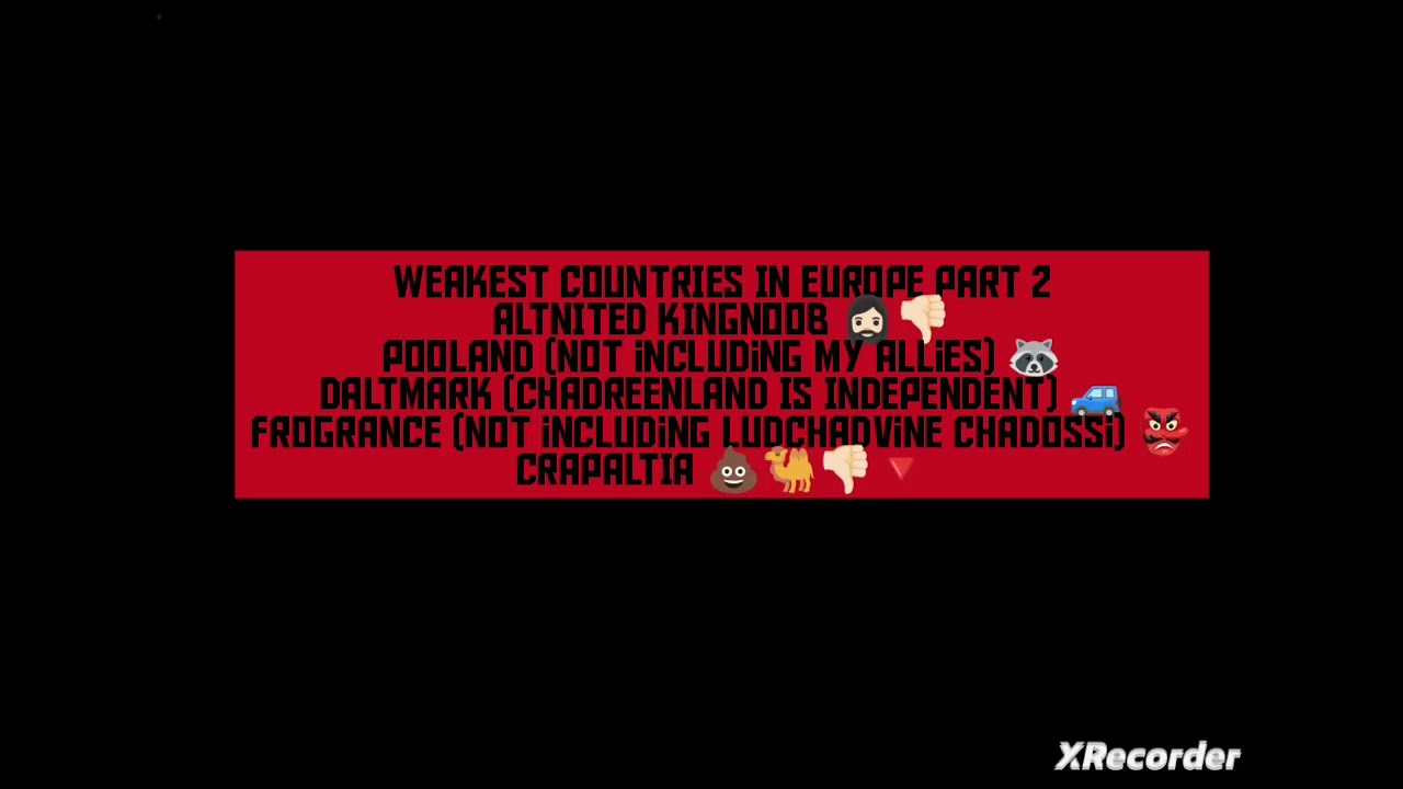 WEAKEST COUNTRIES IN EUROPE PART 2