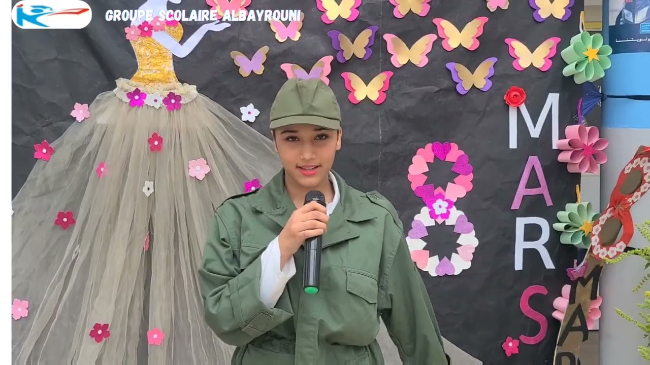 احتفال تلميذات الأولى و الثانية إعدادي لمجموعة مدارس البيروني باليوم العالمي للمرأة 🌹🌹