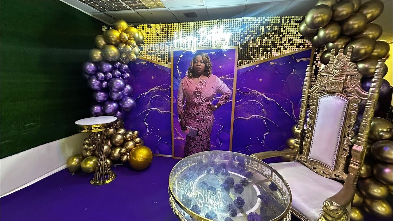 40th birthday backdrop setup tutorial | Birthday party set in peckham