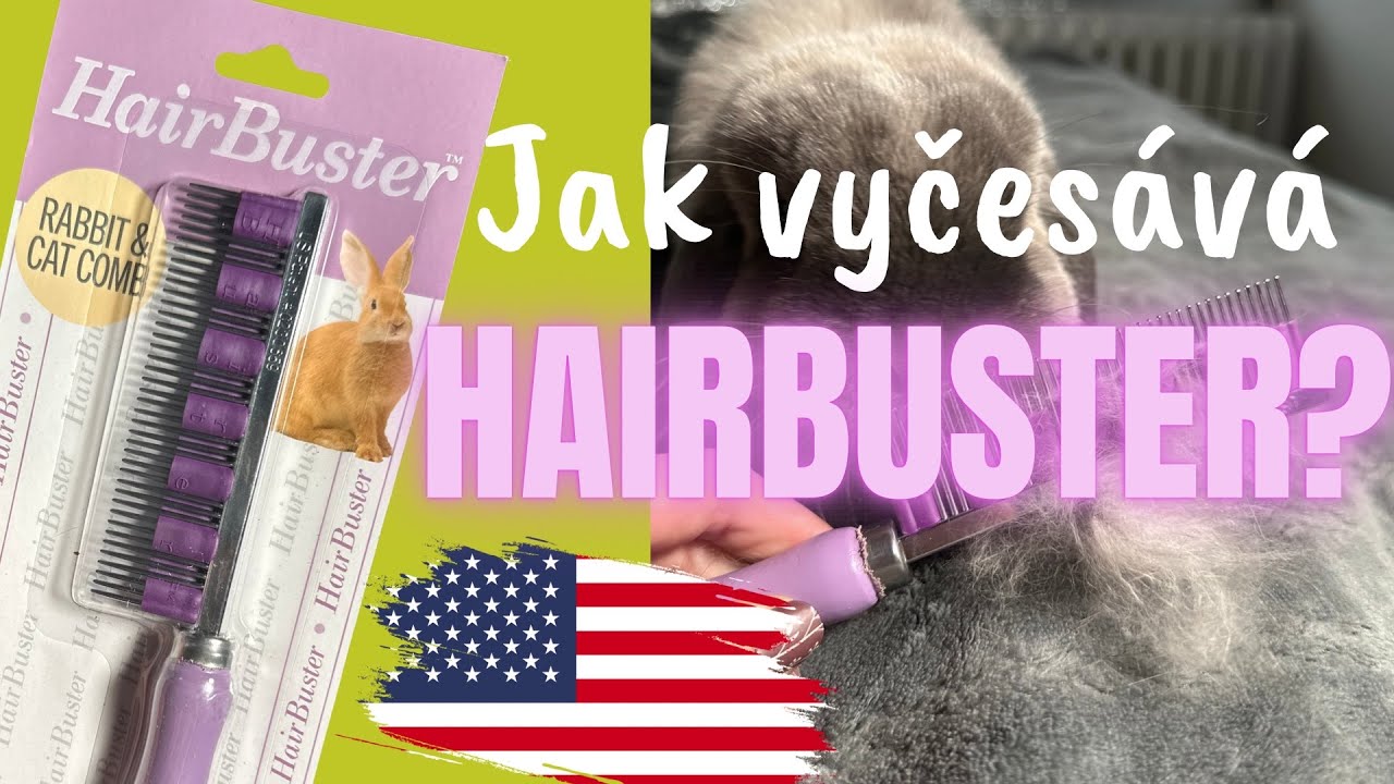 Hřeben pro kr&aacute;l&iacute;ky HAIRBUSTER | Jak vyčes&aacute;v&aacute; na&scaron;eho Berryho?🐰