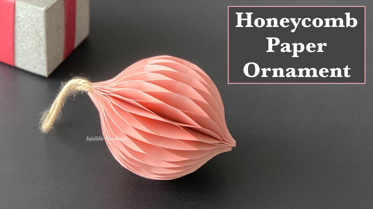 Honeycomb Paper Ornament | Paper Christmas Ornament | DIY Paper Ornament | Christmas Craft