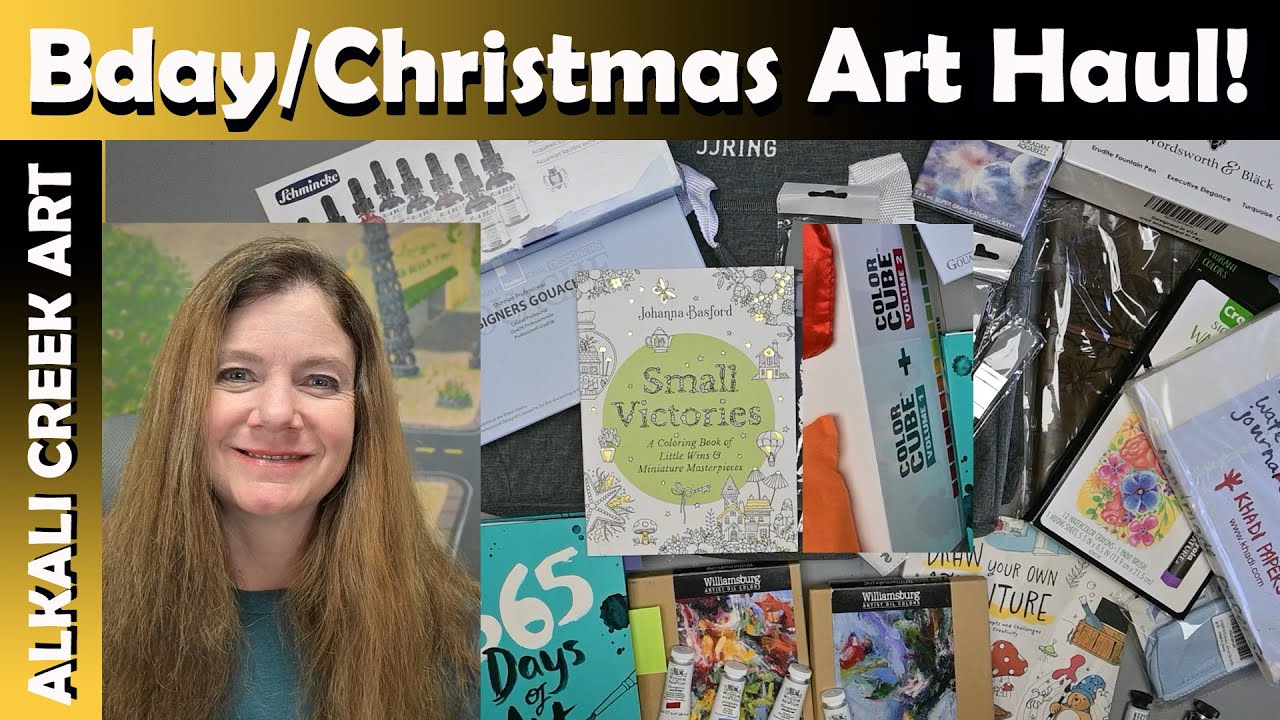 So Many Watercolors!  Birthday and Christmas Art Haul Goodies - Lots of fun things!