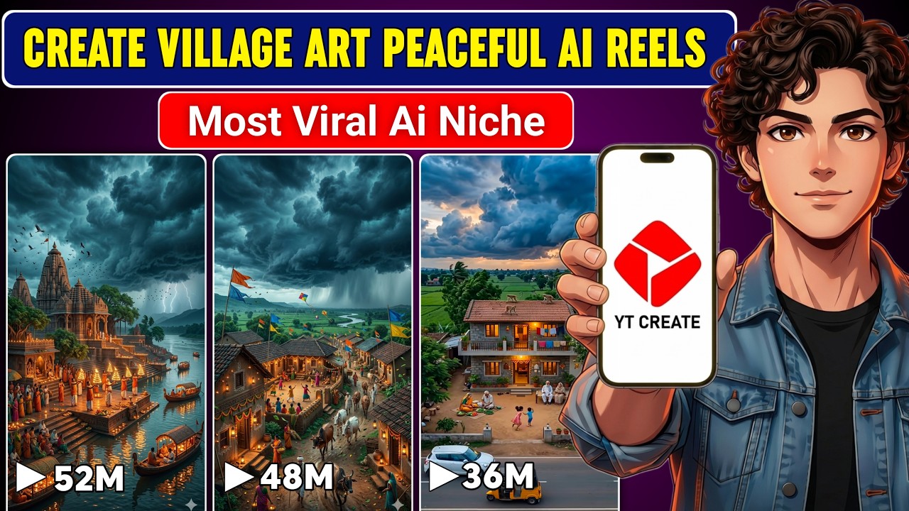 How to Create Village Art Peaceful AI Reels | Make Village Art Peaceful AI Reels