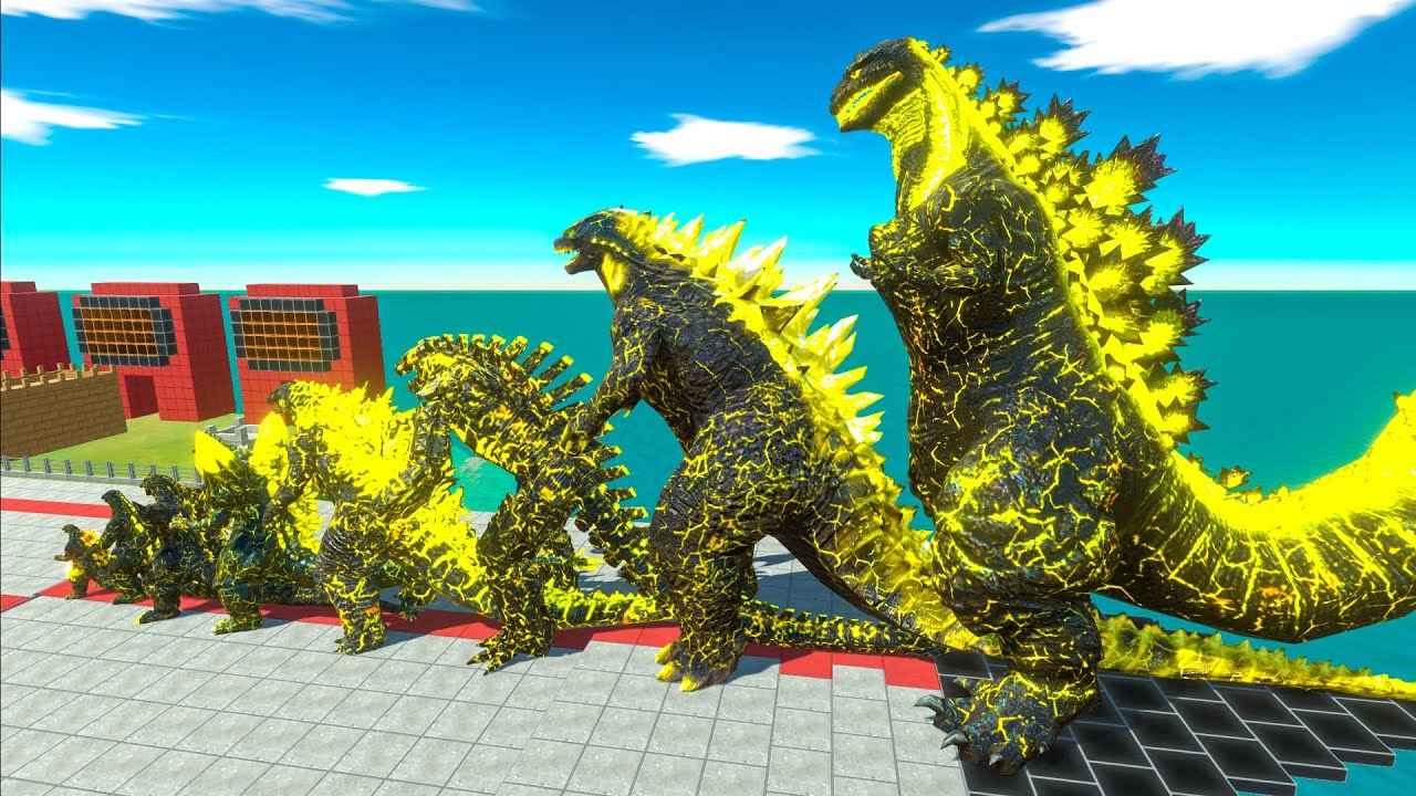 EVOLUTION of THUNDER SHIN GODZILLA Size Comparison vs Team Ice Frostbite GODZILLA 2014 x BIOLLANTE