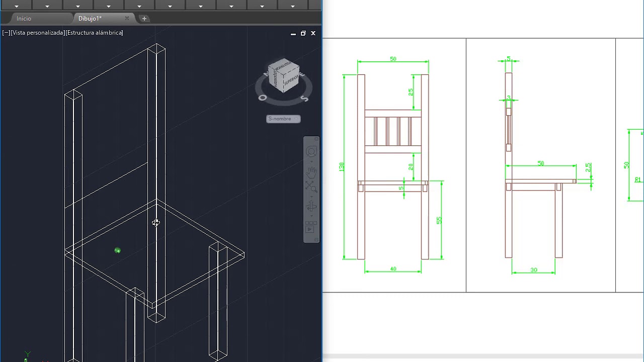 Autocad 3D: Silla