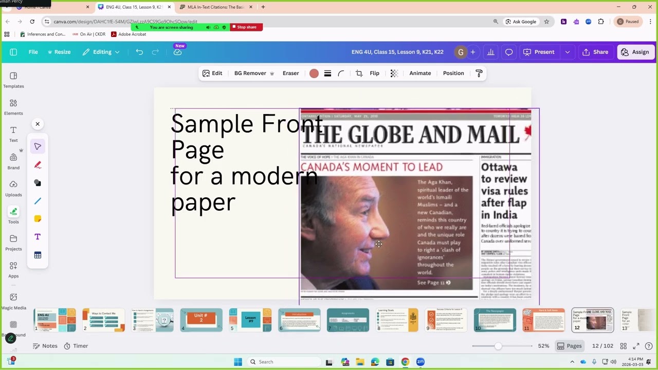 ENG4U Class 15: Lesson 9, KQ 21 & 22