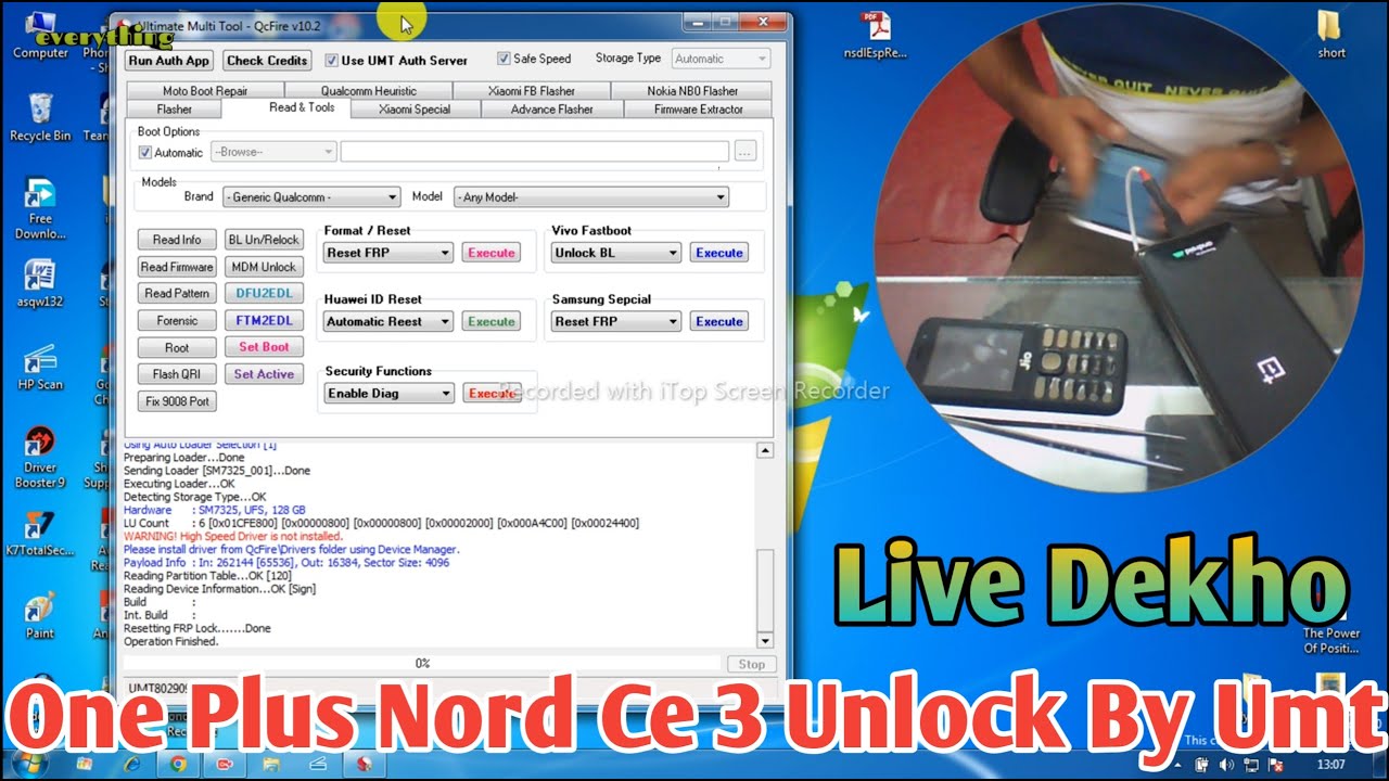 One Plus Nord Ce 3 Password Frp Unlock By Umt 100% New Security 2024 / Live Unlocking By Umt