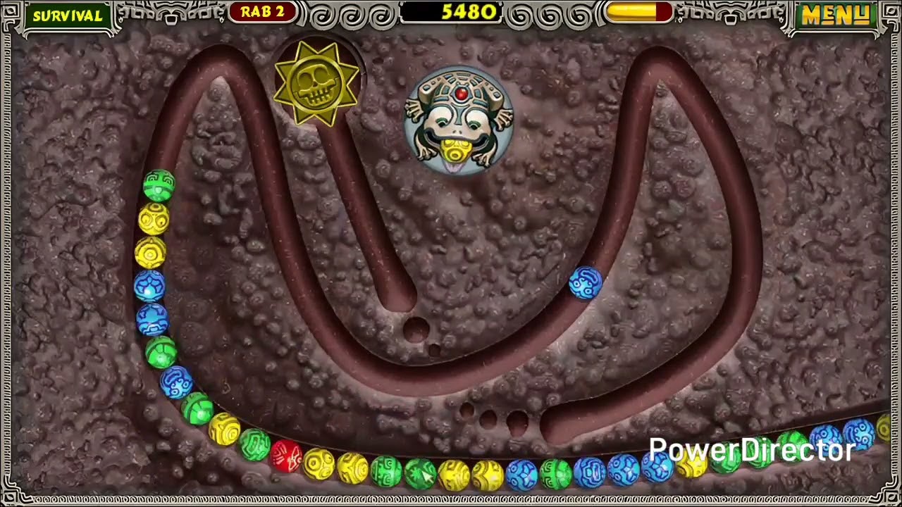 Zuma Deluxe Widescreen v1.0 (HD) Survival Mode Mouth of Centeotl