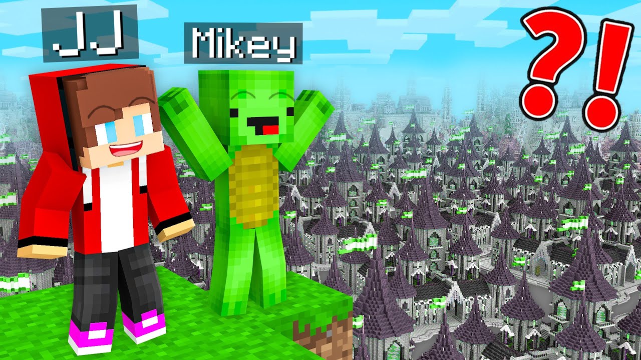 Mikey and JJ Found THE BIGGEST KINGDOM in Minecraft ! - Maizen
