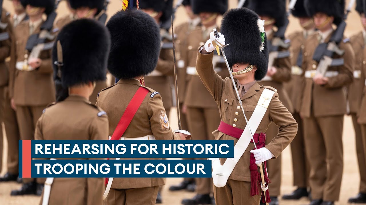 Over 1,500 soldiers rehearse for role in historic Trooping the Colour