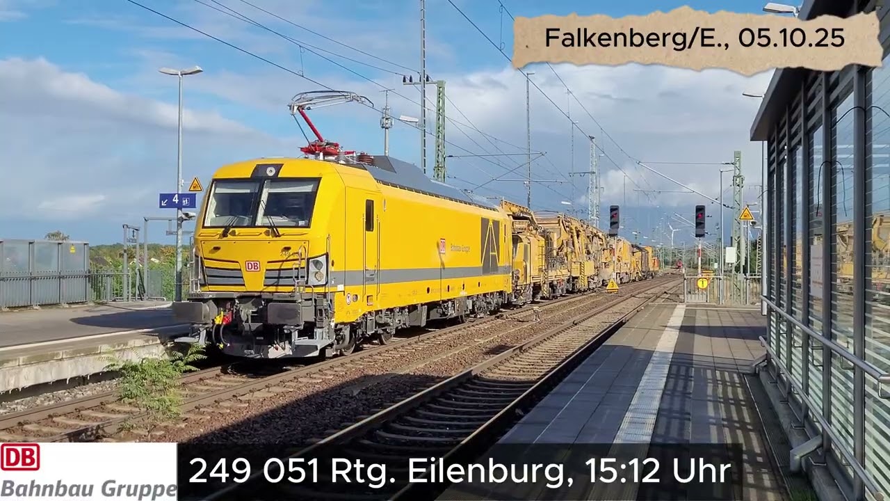 Trainlab und massig Ostloks, Eisenbahn in Falkenberg/E. im Oktober