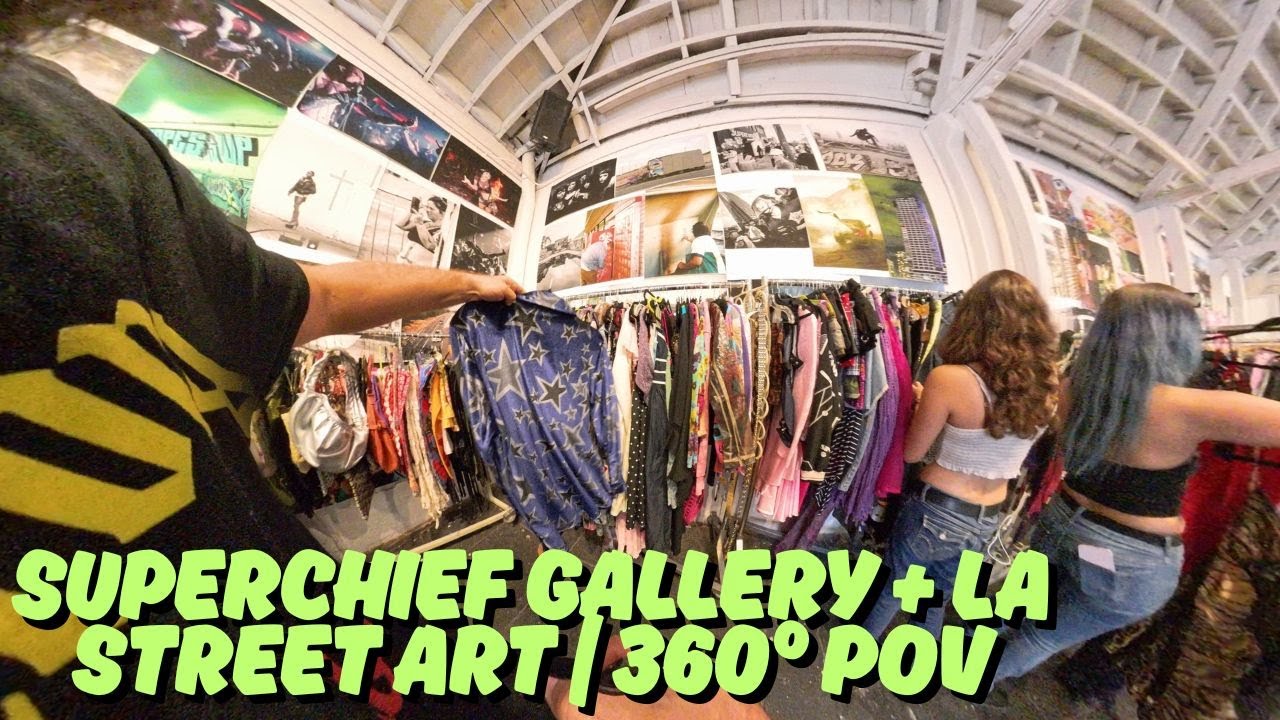 Exploring Superchief Gallery LA + Street Art Alley in 360&deg; | VR World Market Walkthrough