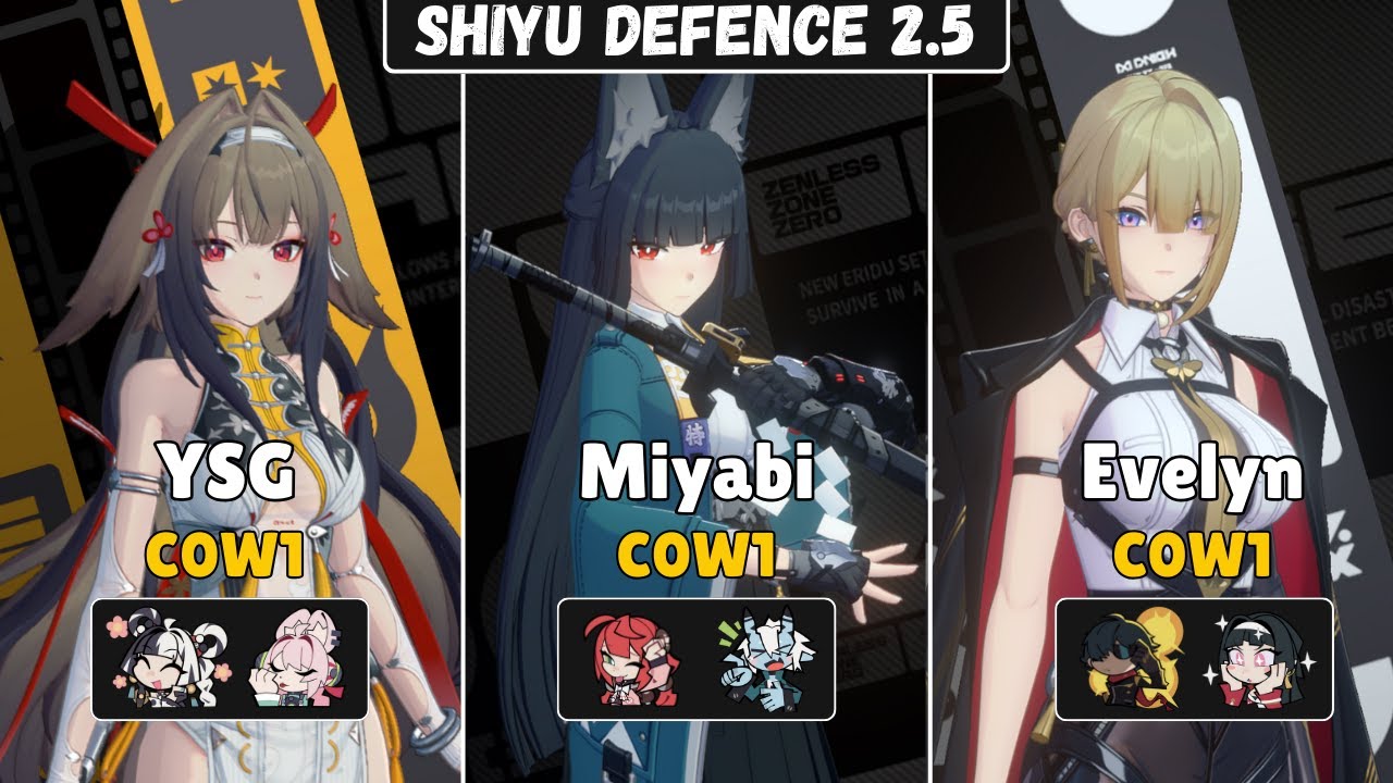 Shiyu Defense Node 5 | Ye Shunguang, Miyabi, Evelyn | ZZZ 2.5