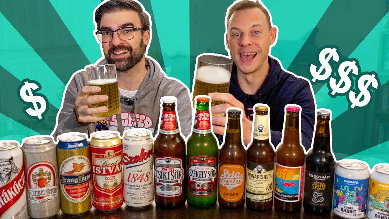 We tried the CHEAP and EXPENSIVE Beers of Hungary | Beer Tasting