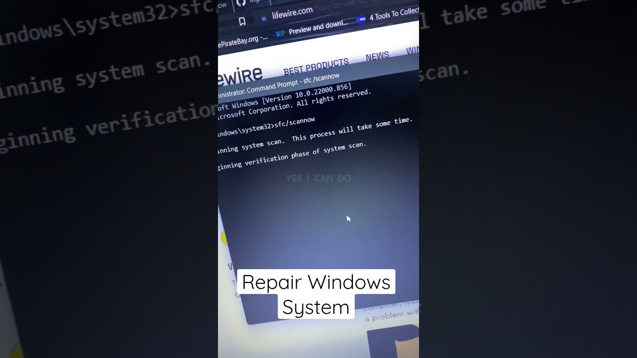 Use SFC / Scannow to Repair Windows System Files #shorts #RepairWindows