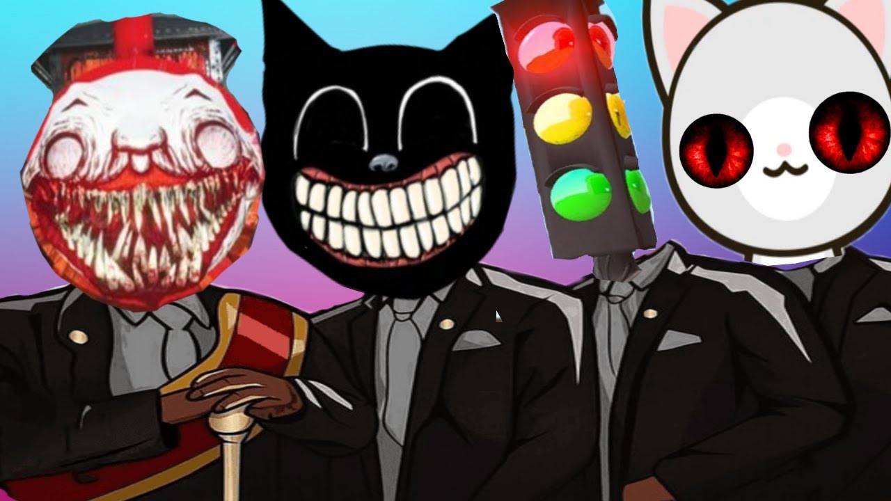 SMILE CARTOON CAT, CHOO CHOO CHARLES, TRAFFIC HEAD, CARTOON CAT - CoffinDanceCover