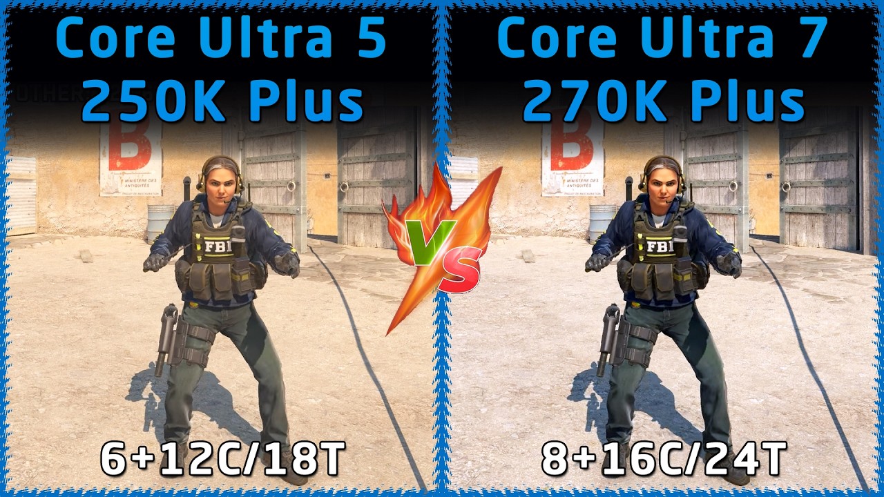 Intel Core Ultra 5 250K Plus vs Intel Core Ultra 7 270K Plus