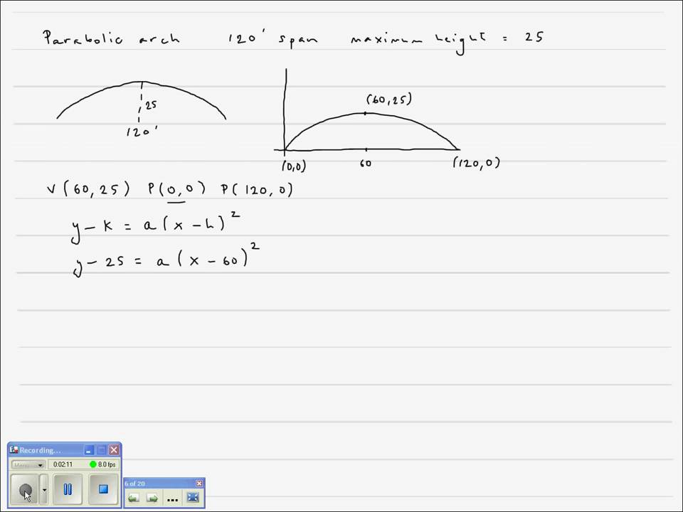 Parabolic arch problem